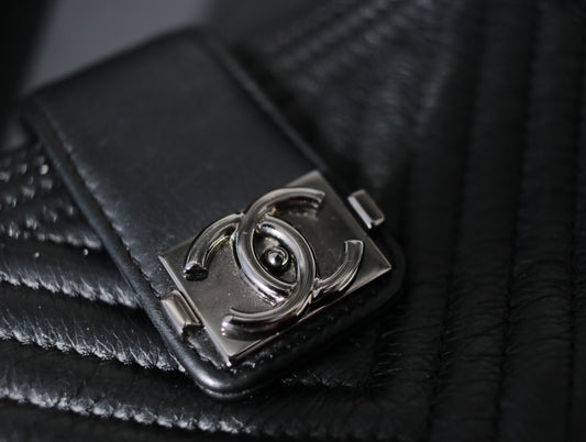 Chanel Black Mini Boy Clutch