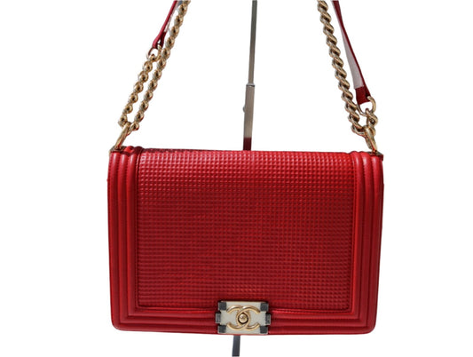 Chanel Red Jumbo Boy Bag